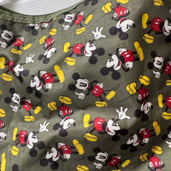 Mickey Mouse Patterned Green Shoulder Bag - Picture 2 of 3
